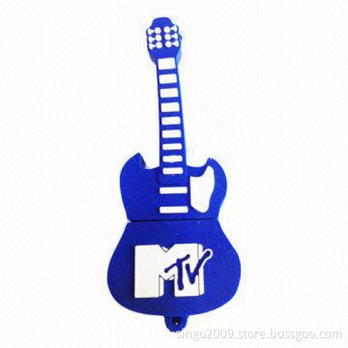 Guitar USB Flash Drives with 64MB to 32GB Capacity